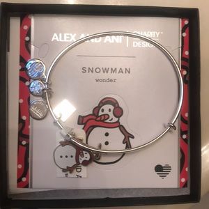 Alex and ani snowman bracelet